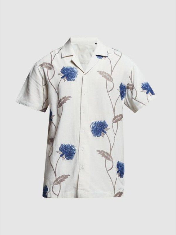 90 Day The Last Resort Blue Floral Shirt WorthVee