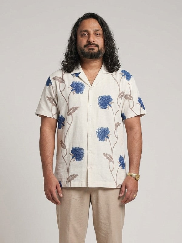 90 Day The Last Resort S3 White Floral Shirt WorthVee