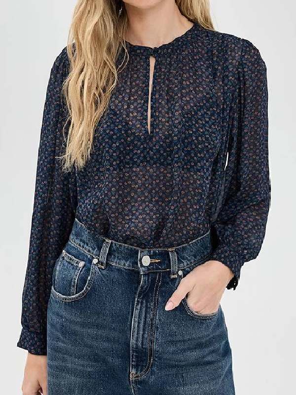 Beth Dutton Dutton Ranch S01 Navy Dotted Blouse WorthVee