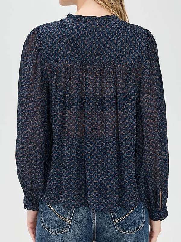 Beth Dutton Dutton Ranch S01 Navy Dotted Blouse WorthVee