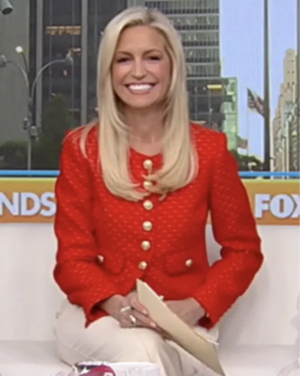 Fox And Friends 2026 Ainsley Earhardt Metallic Tweed Jacket WorthVee