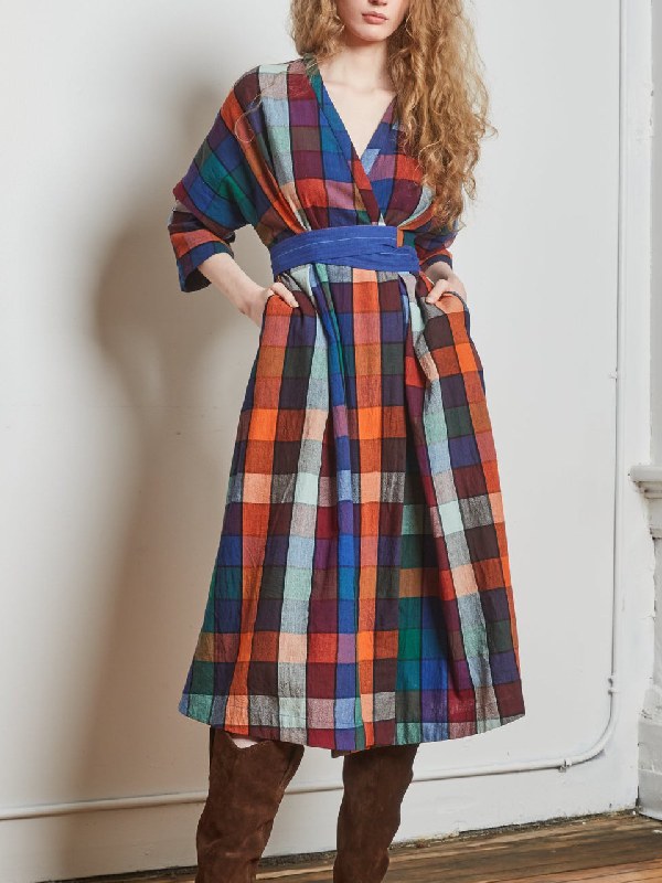 Kerri Kenney The Four Seasons S02 Multicolor Checkered Dress WorthVee