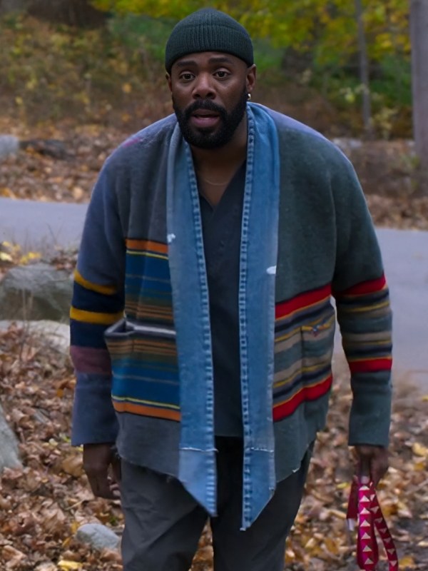 The Four Seasons S2 Coleman Domingo Stripe Kimono Jacket